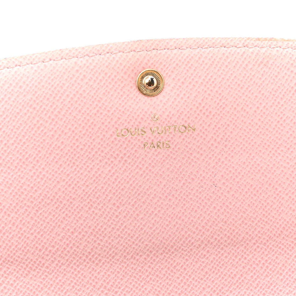 Louis Vuitton Monogram Emilie Wallet Rose Ballerine