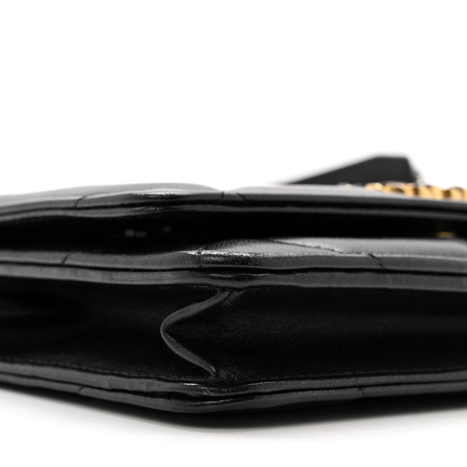 Chanel Lambskin Quilted Chanel 19 Wallet On Chain WOC Black