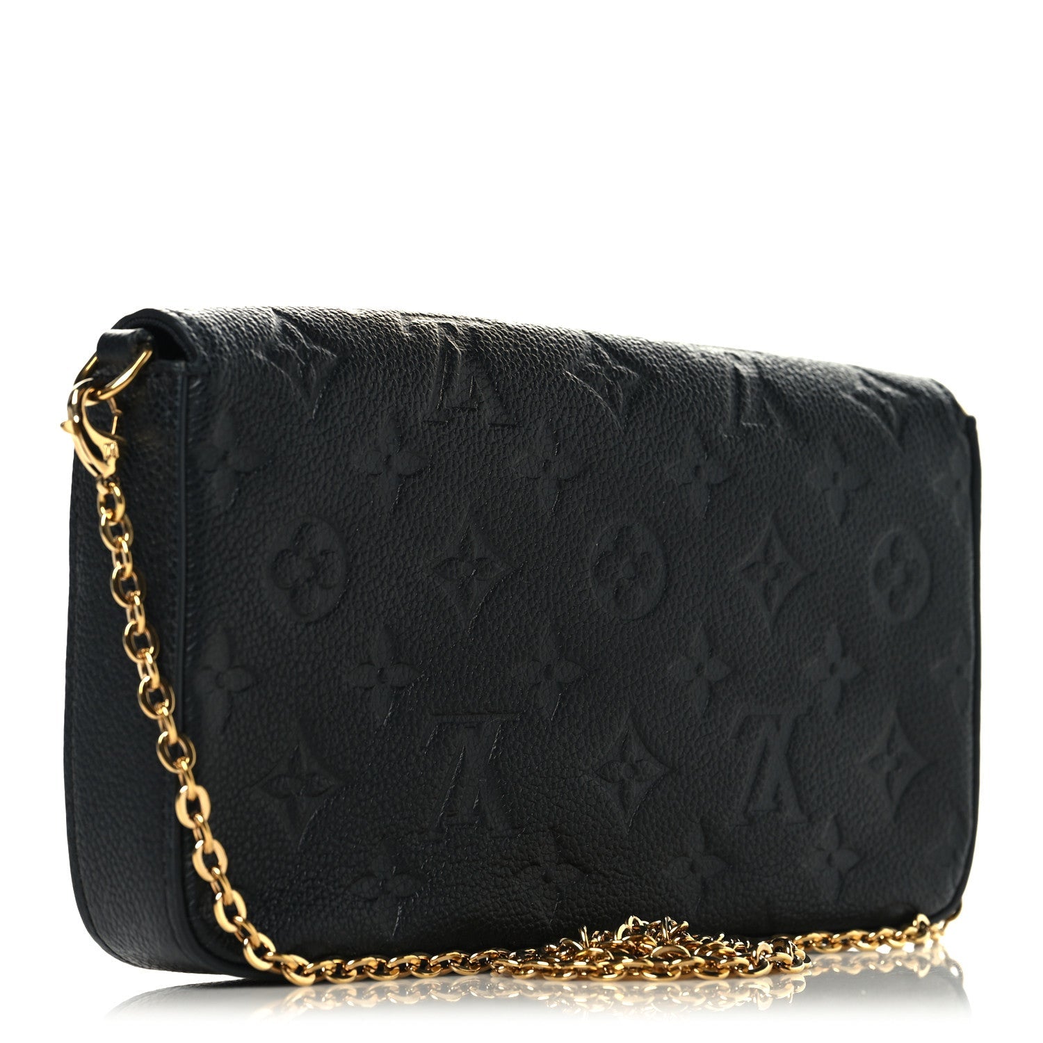 Louis Vuitton Empreinte Pochette Felicie Chain Wallet Black