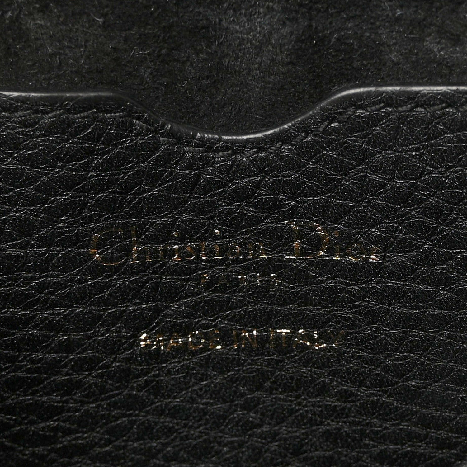 Christian Dior Grained Calfskin Medium Bobby Flap Black