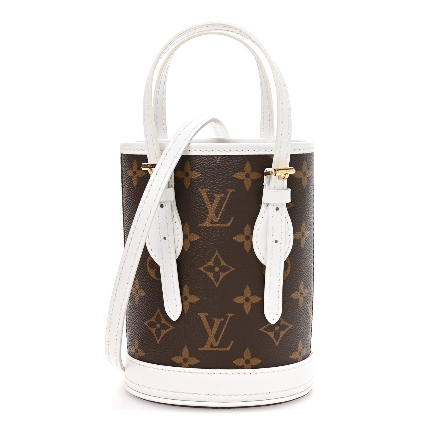 Louis Vuitton Monogram LV Match Nano Bucket Bag White