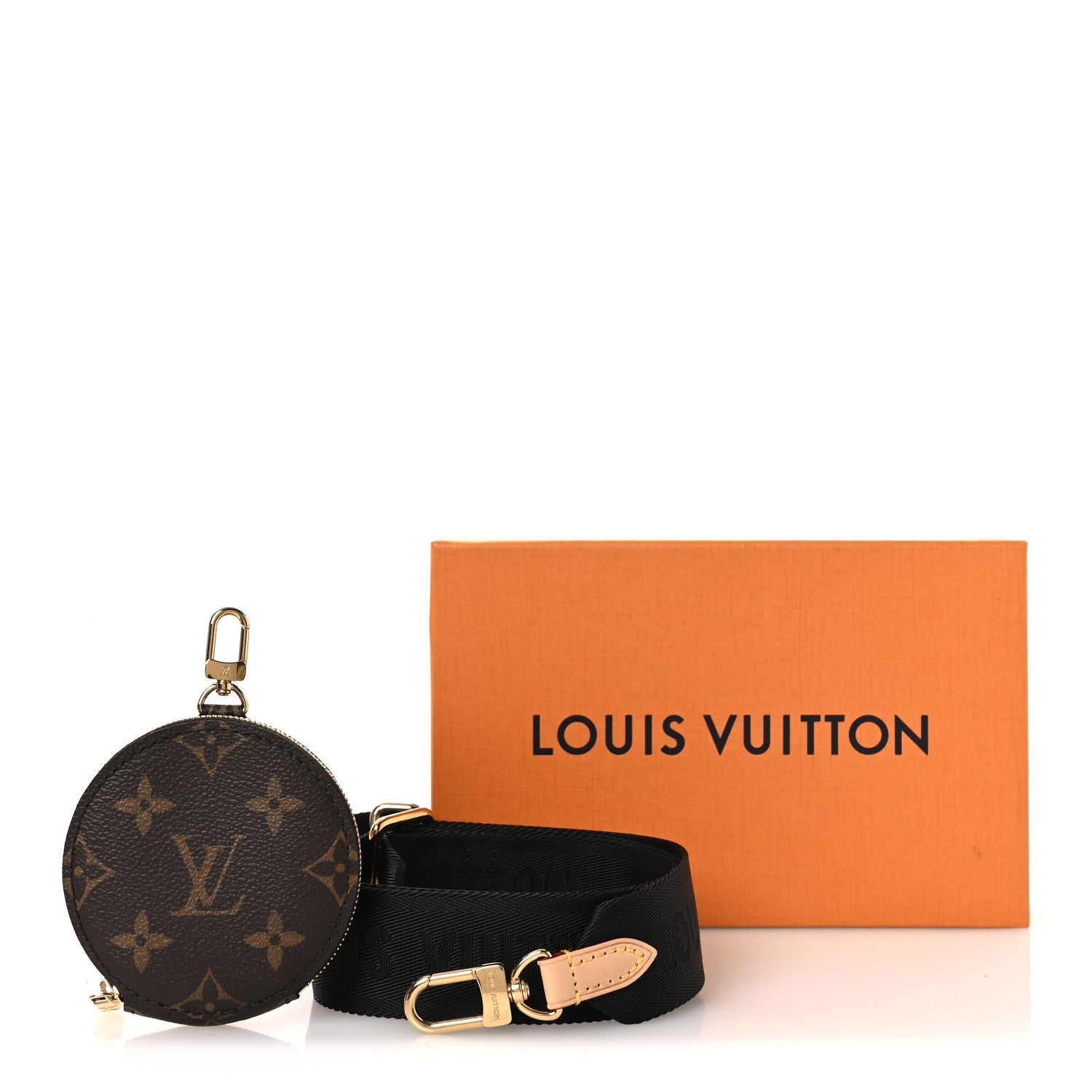 Louis Vuitton Monogram Multi Pochette Accessories Bandouliere Shoulder Strap Black