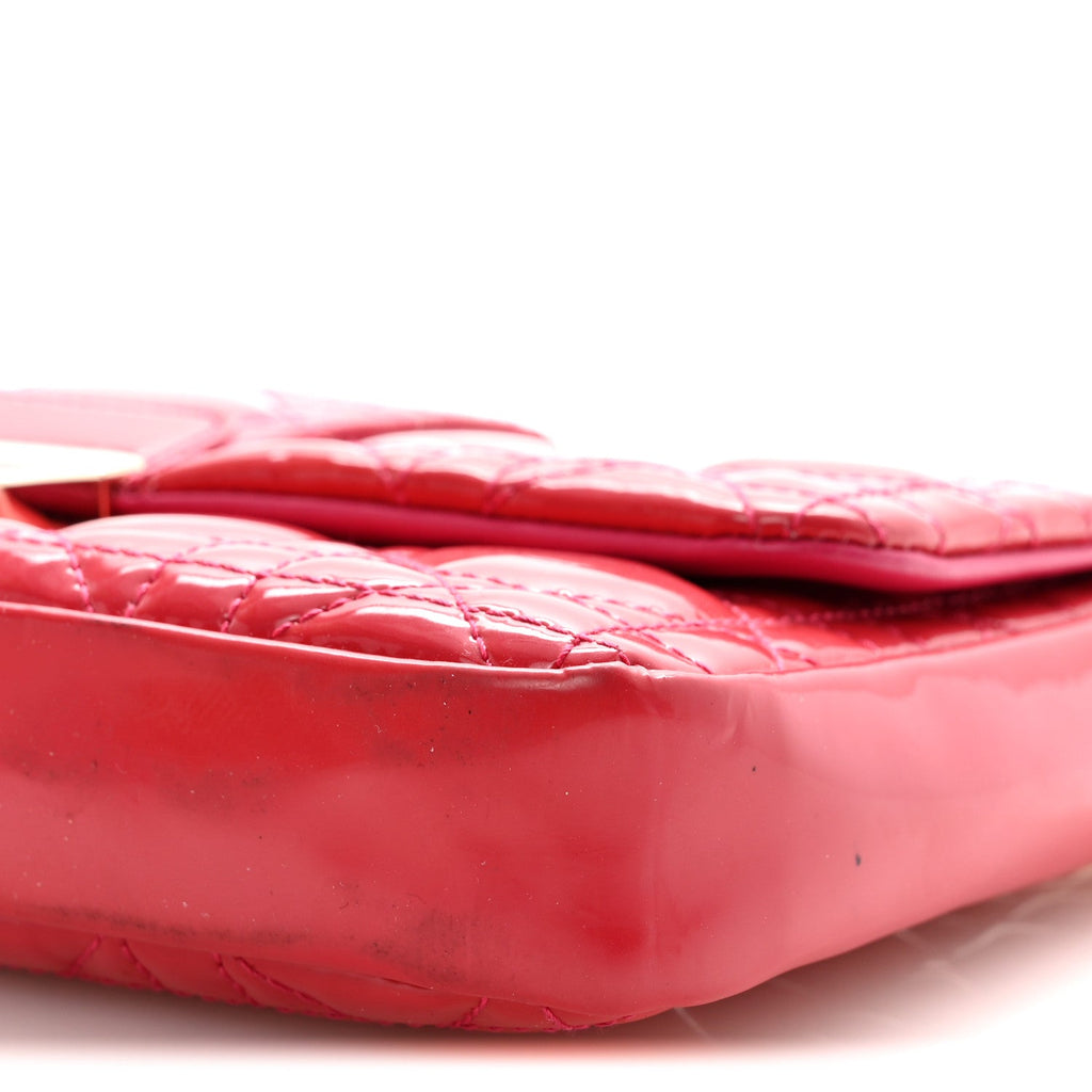 Christian Dior Patent Cannage Miss Dior Promenade Pouch Fuchsia