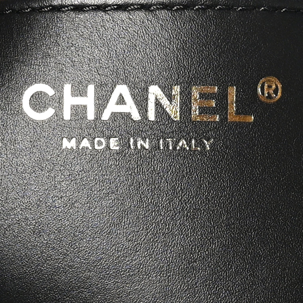 Chanel Washed Denim Quilted Small Chanel 25 Handbag Black