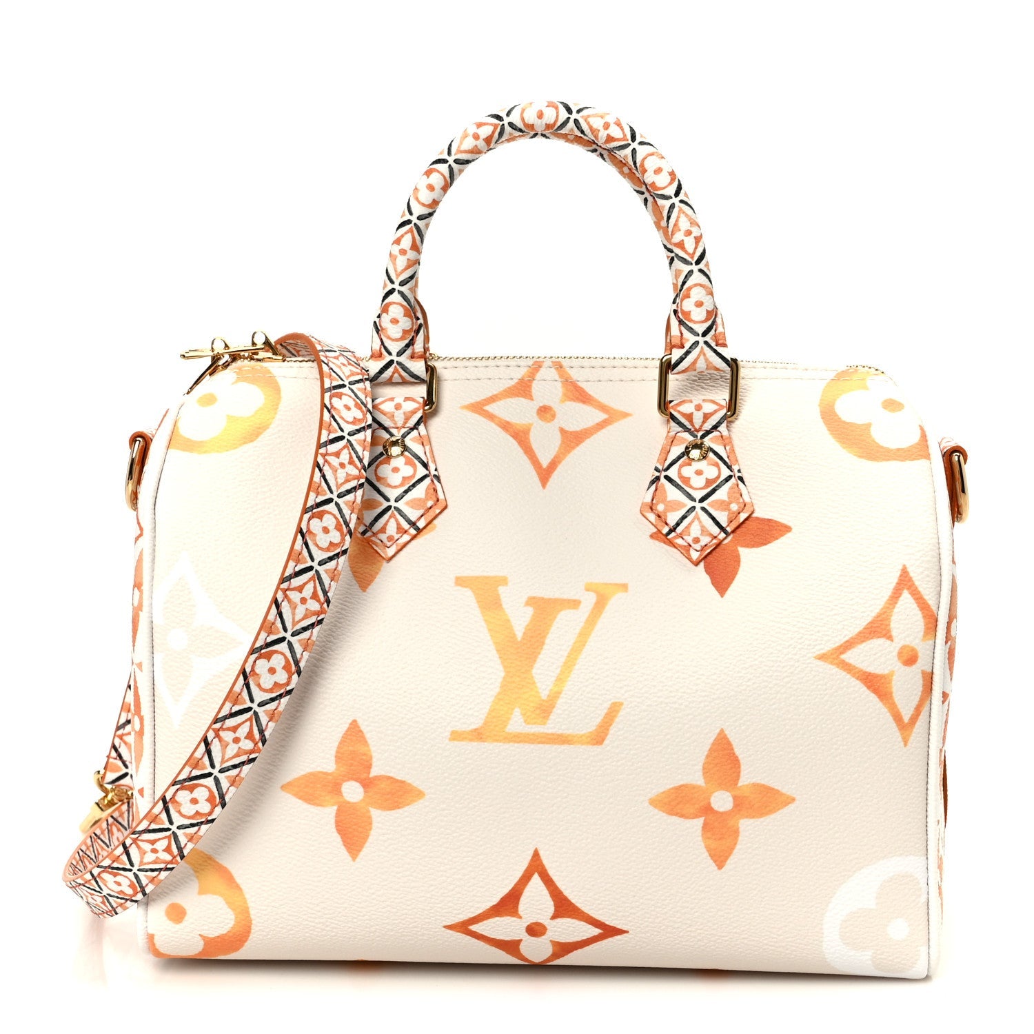 Louis Vuitton Monogram Giant By The Pool 2.0 Speedy Bandouliere 25 Apricot