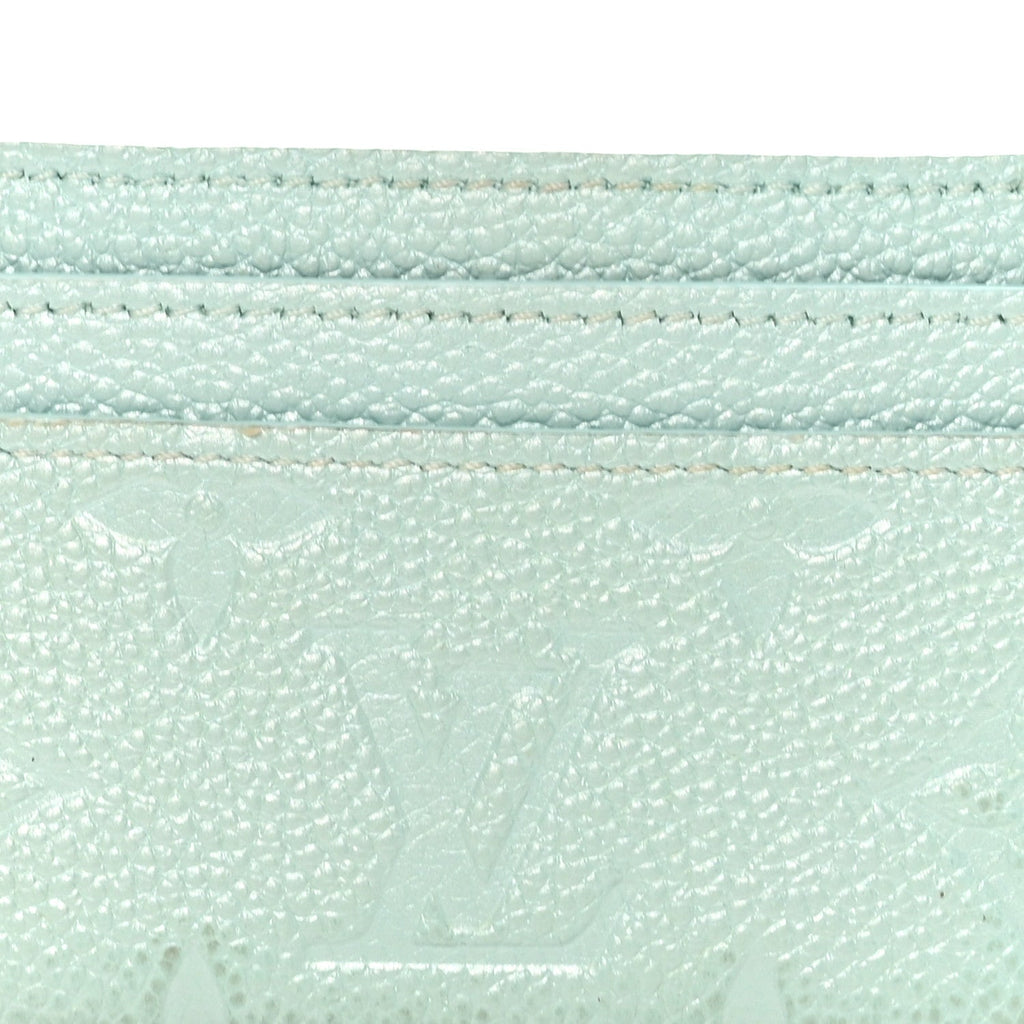 Louis Vuitton Empreinte Monogram LV Charms Card Holder Pearly Lagoon Turquoise