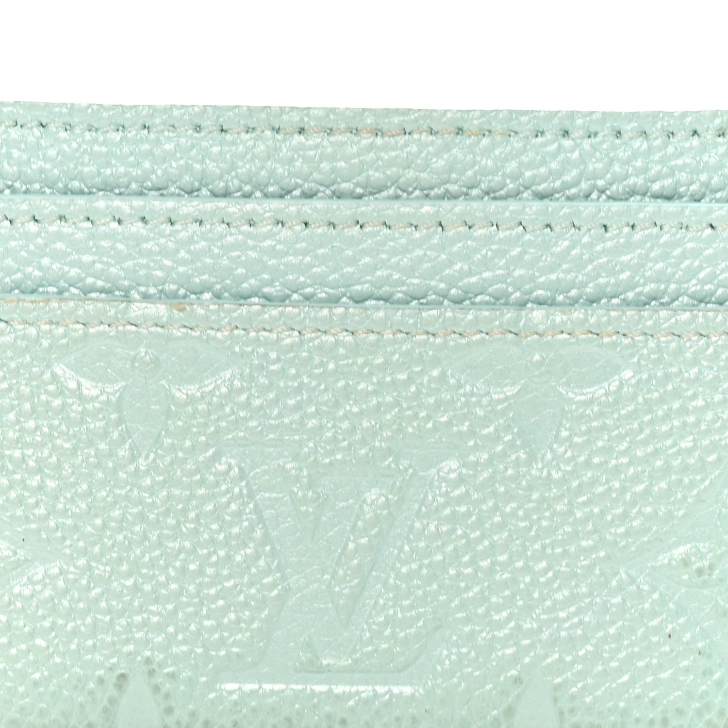 Louis Vuitton Empreinte Monogram LV Charms Card Holder Pearly Lagoon Turquoise