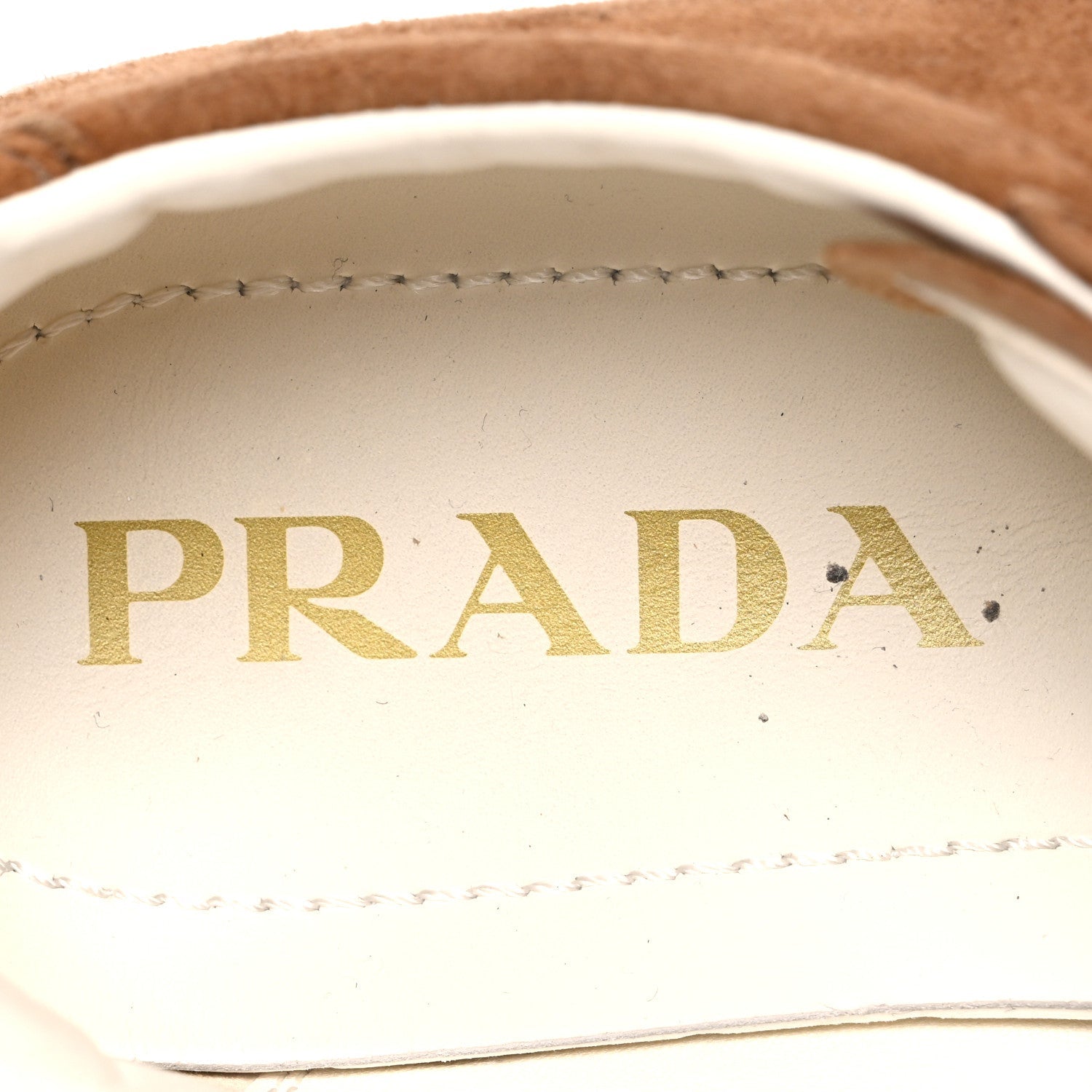 Prada Suede Logo Womens Low Top Sneakers 36.5 Cocoa Brown