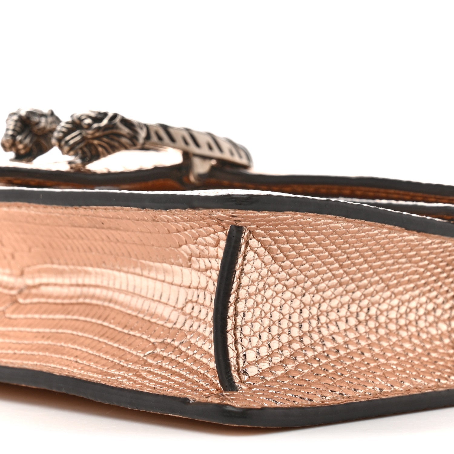Gucci Metallic Lizard Super Mini Dionysus Bag Rame