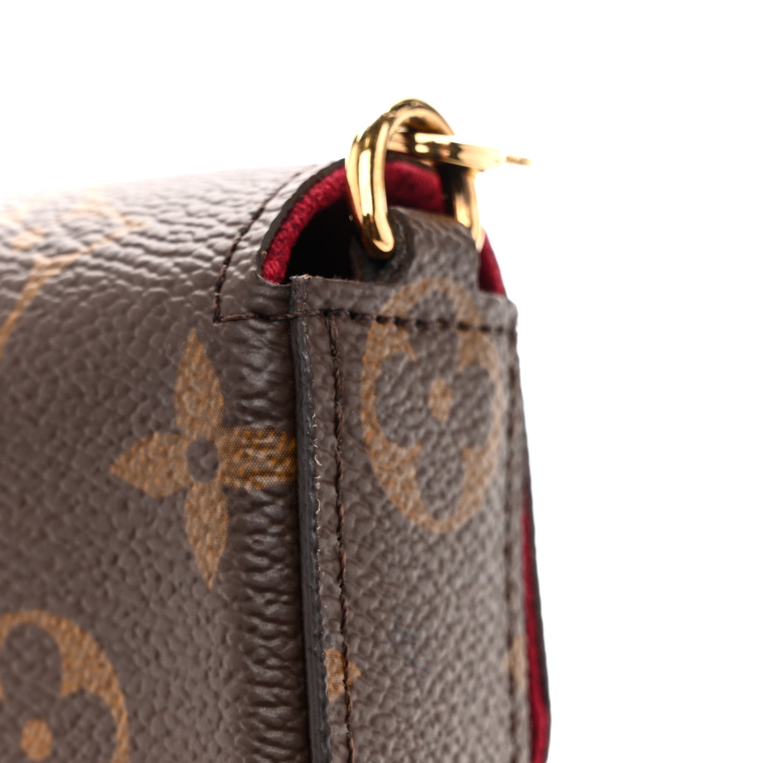 Louis Vuitton Monogram Pochette Felicie Chain Wallet Fuchsia