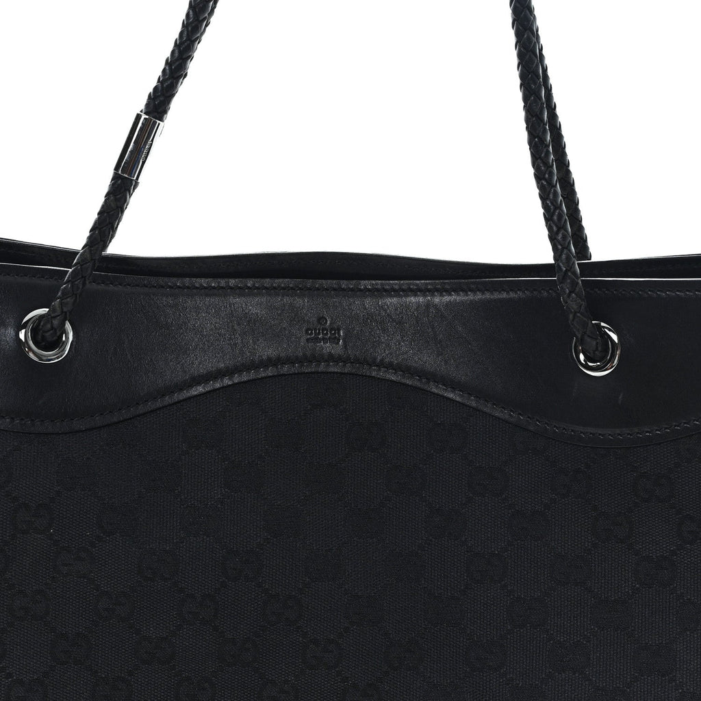 Gucci Monogram Braided Tote Black