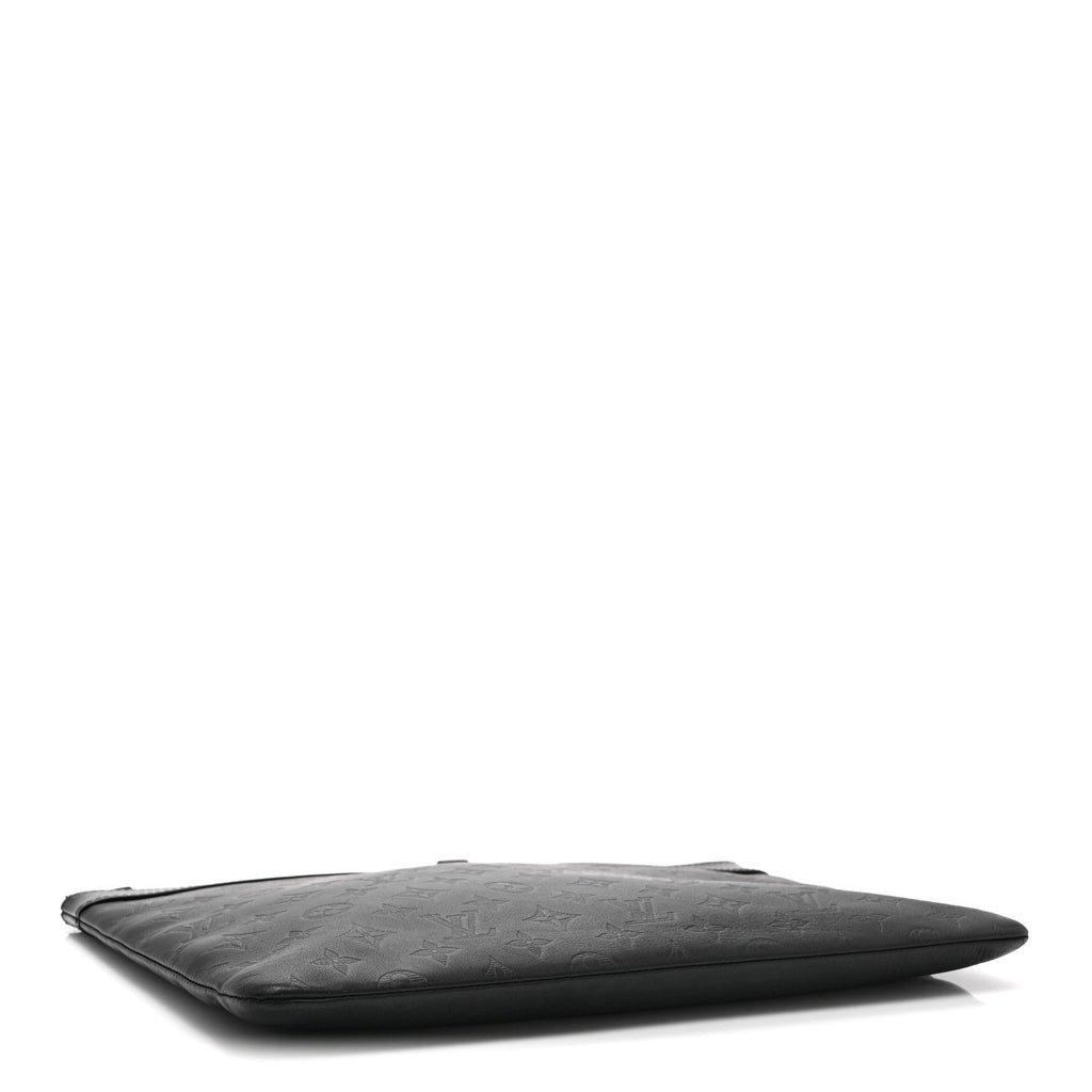 Louis Vuitton Calfskin Monogram Shadow Discovery Pochette Black