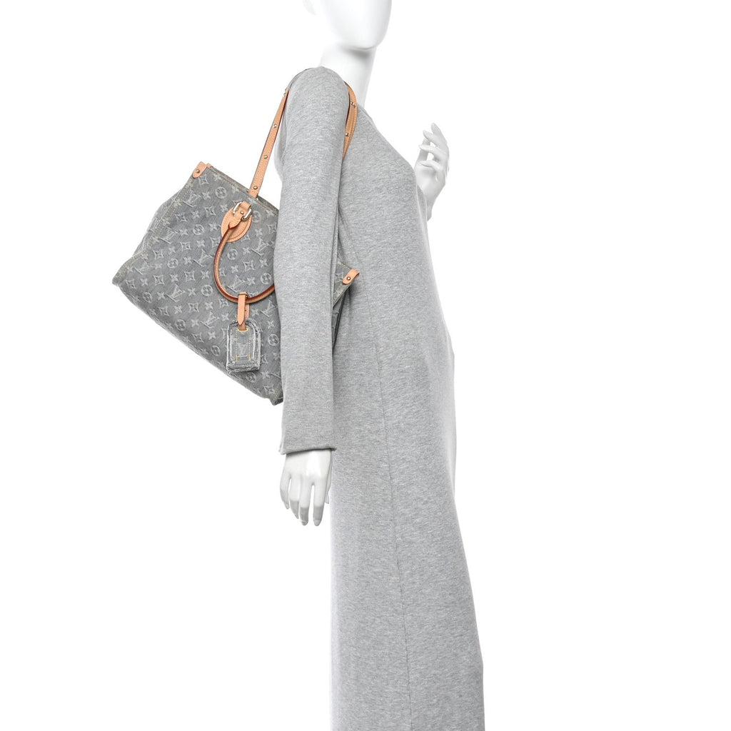 Louis Vuitton Monogram Denim Onthego MM Washed Grey