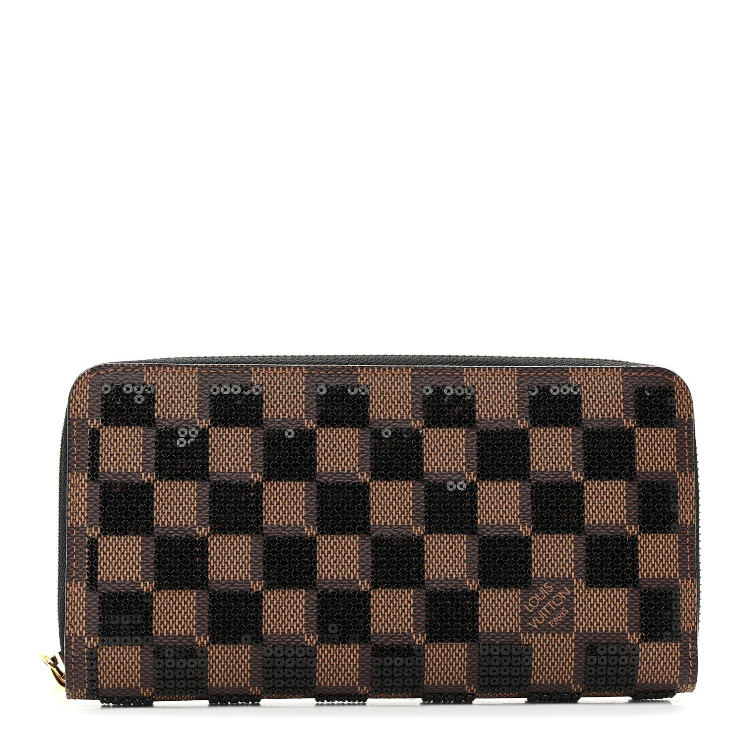 Louis Vuitton Damier Paillettes Zippy Wallet Black