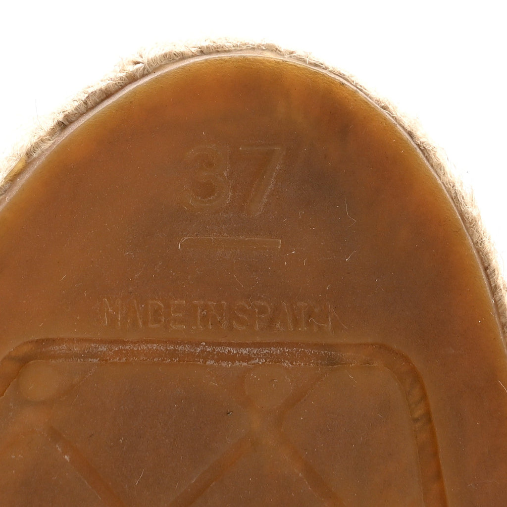 Lambskin CC Espadrilles 37 Beige Black