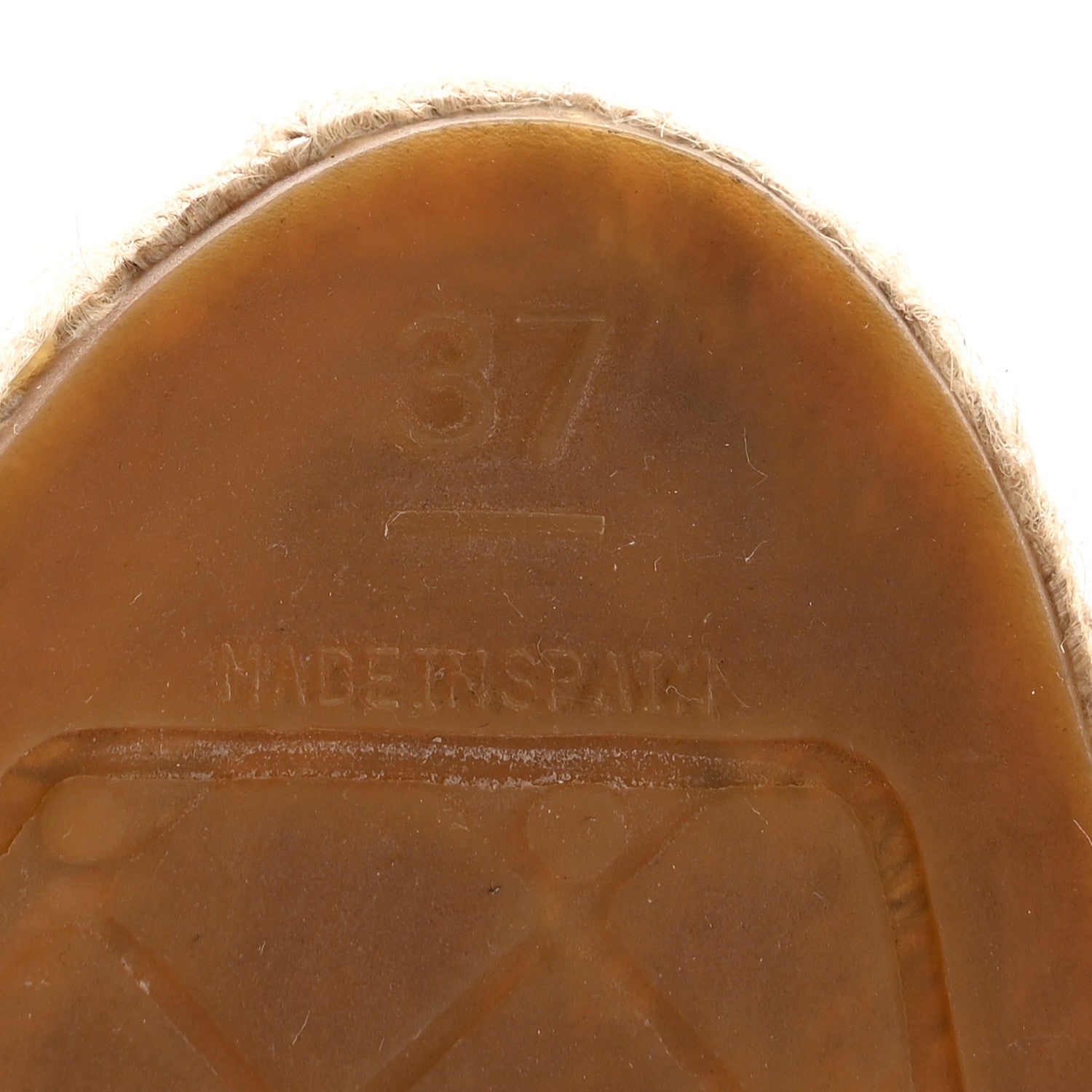 Lambskin CC Espadrilles 37 Beige Black