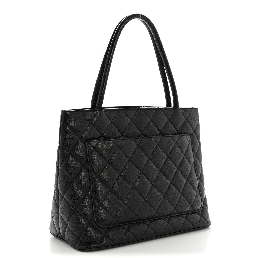 Chanel Caviar Quilted Medallion Tote Black