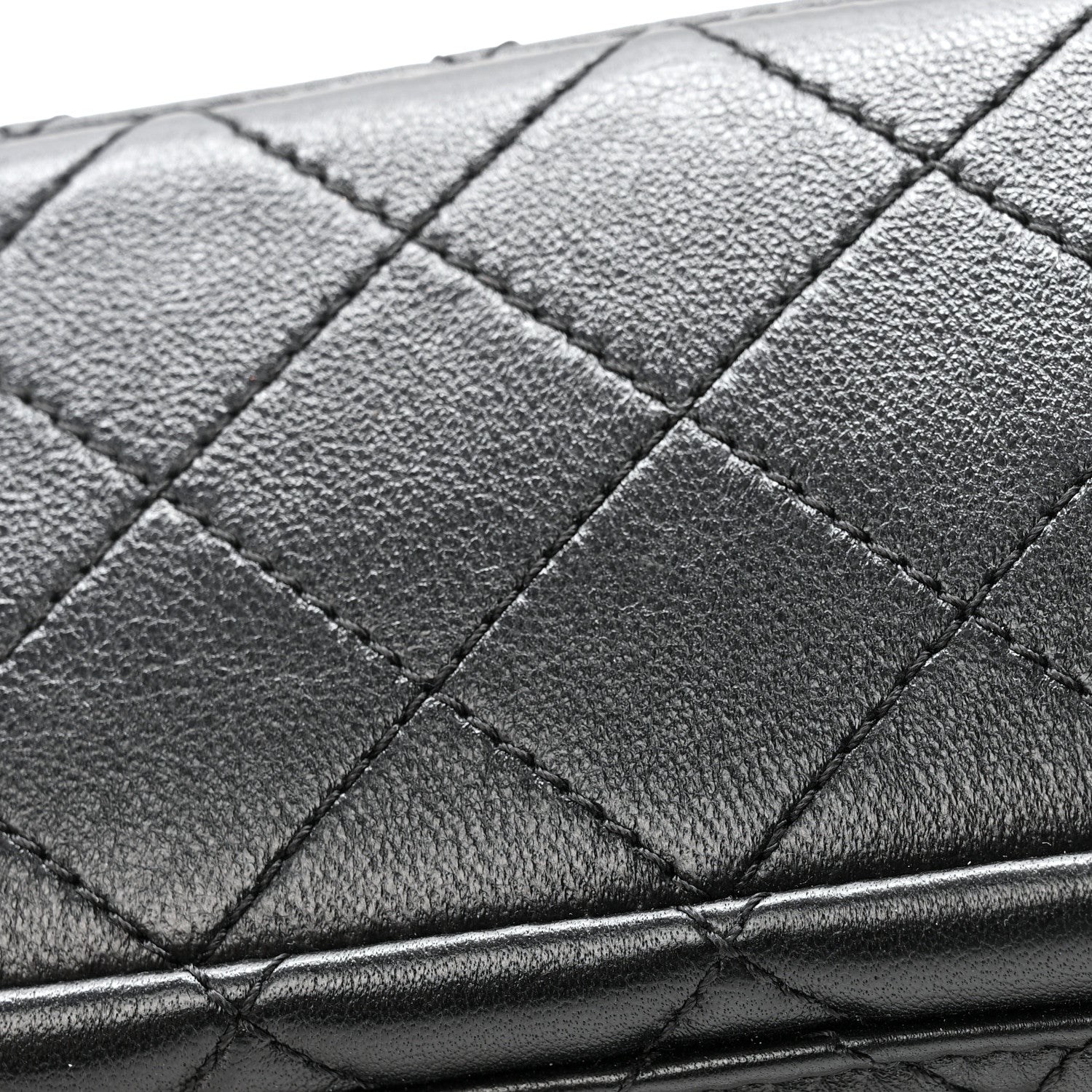 Chanel Lambskin Quilted Mini Rectangular Pearl Crush Flap Black
