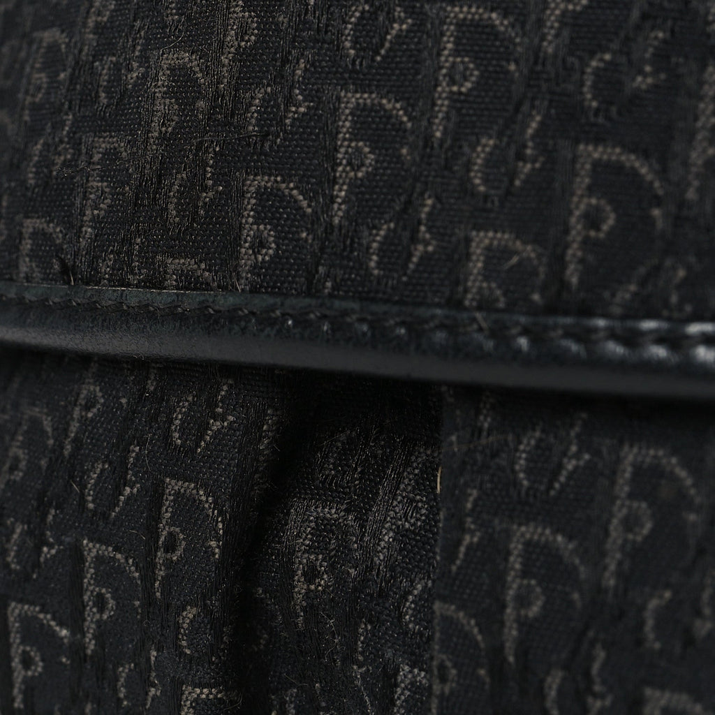 Christian Dior Canvas Diorissimo Buckle Messenger Black