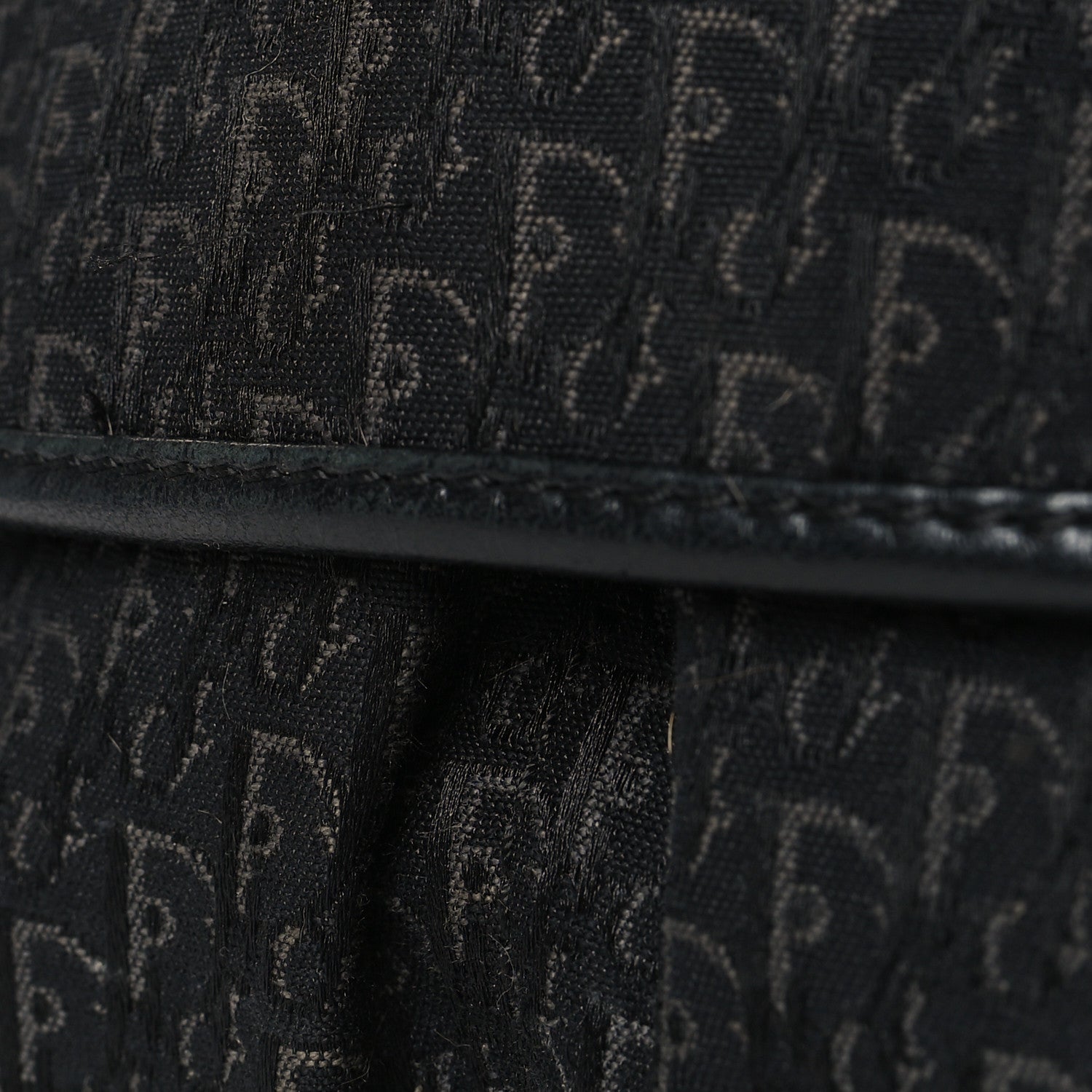 Christian Dior Canvas Diorissimo Buckle Messenger Black