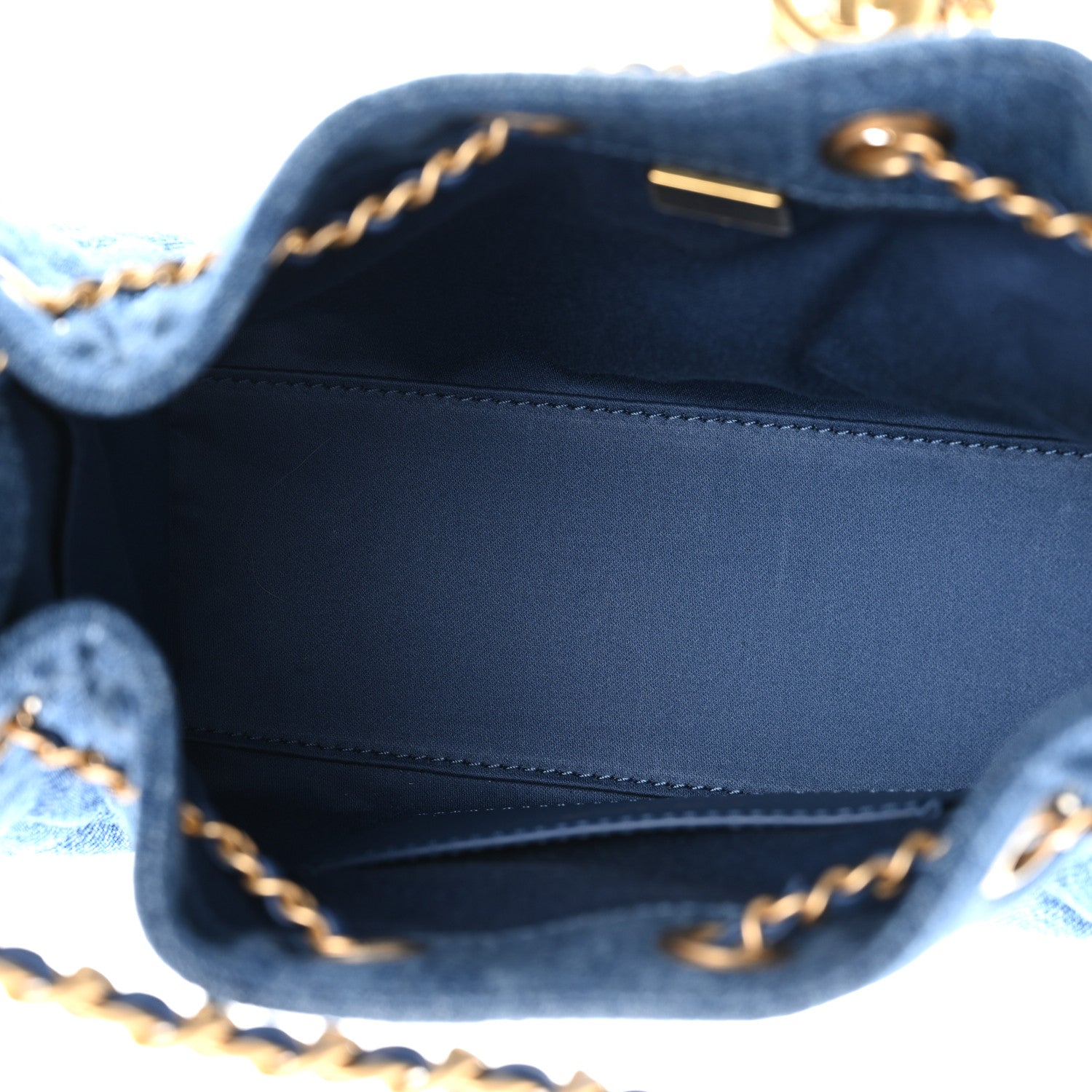 Chanel Washed Denim Quilted Mini Chanel 25 Handbag Blue