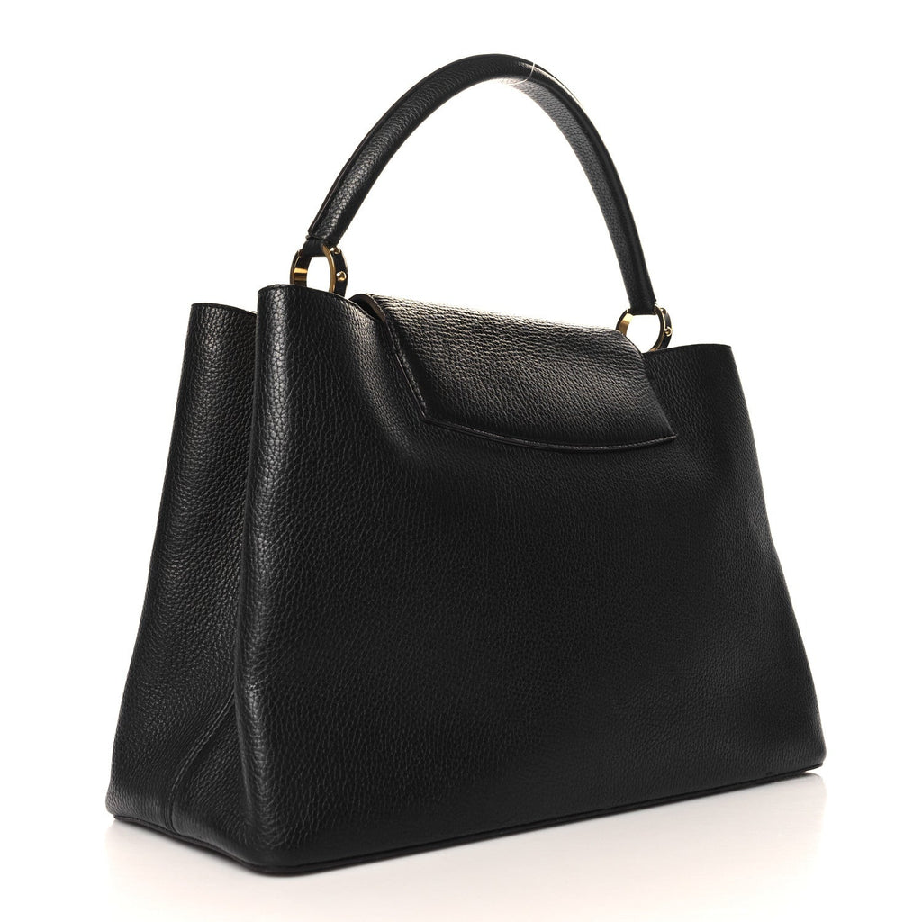 Louis Vuitton Taurillon Capucines GM  Black Fuchsia