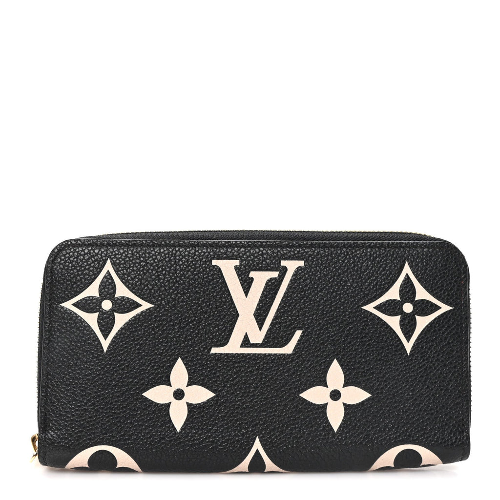 Louis Vuitton Empreinte Monogram Giant Zippy Wallet Black Beige