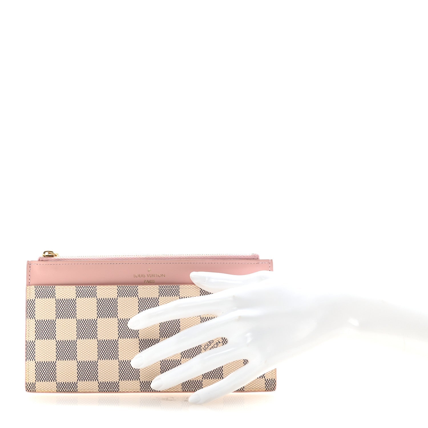 Louis Vuitton Damier Azur Slim Purse Rose Ballerine