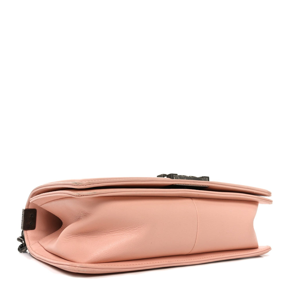 Chanel Lambskin Quilted Medium Boy Flap Light Pink