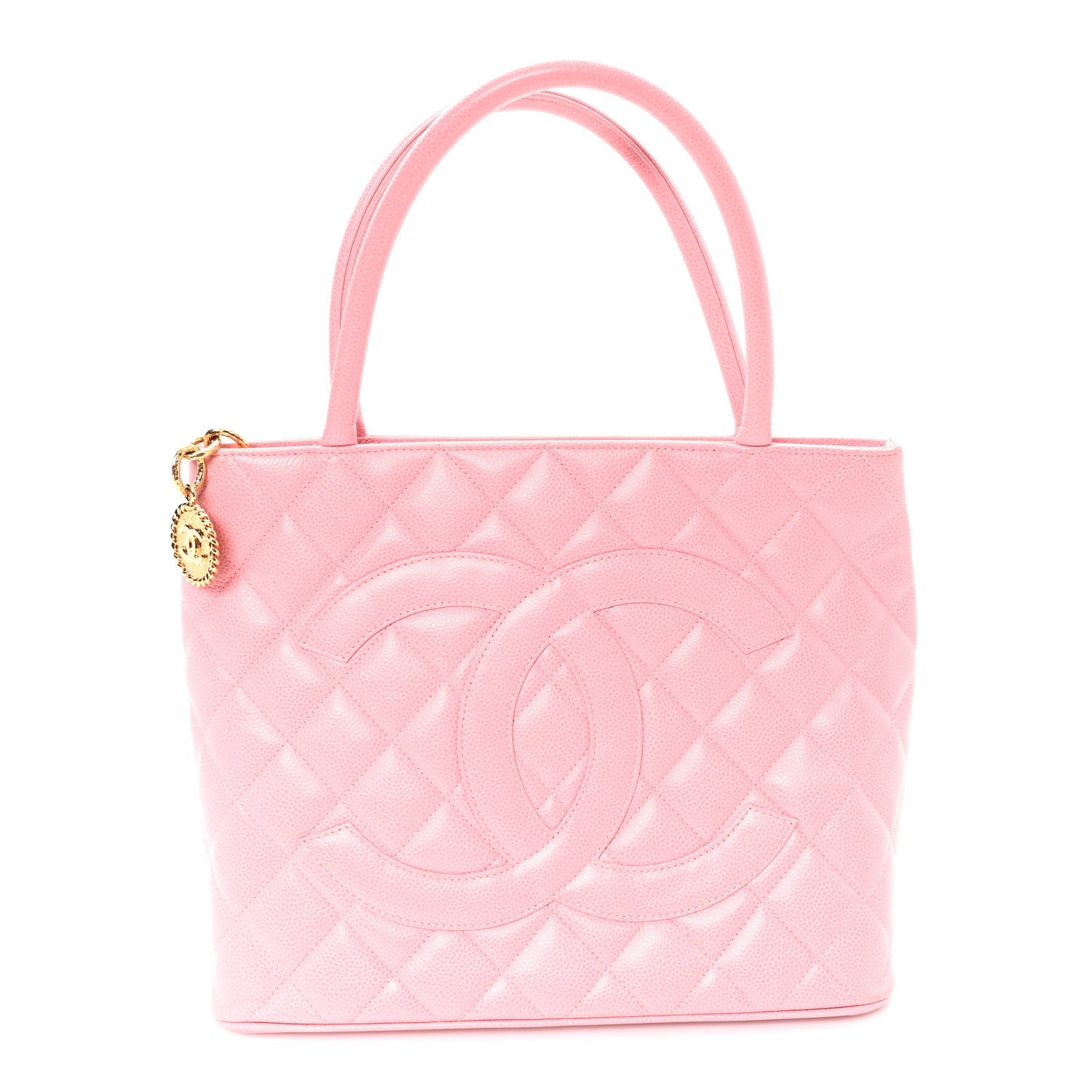 Chanel Caviar Quilted Medallion Tote Light Pink