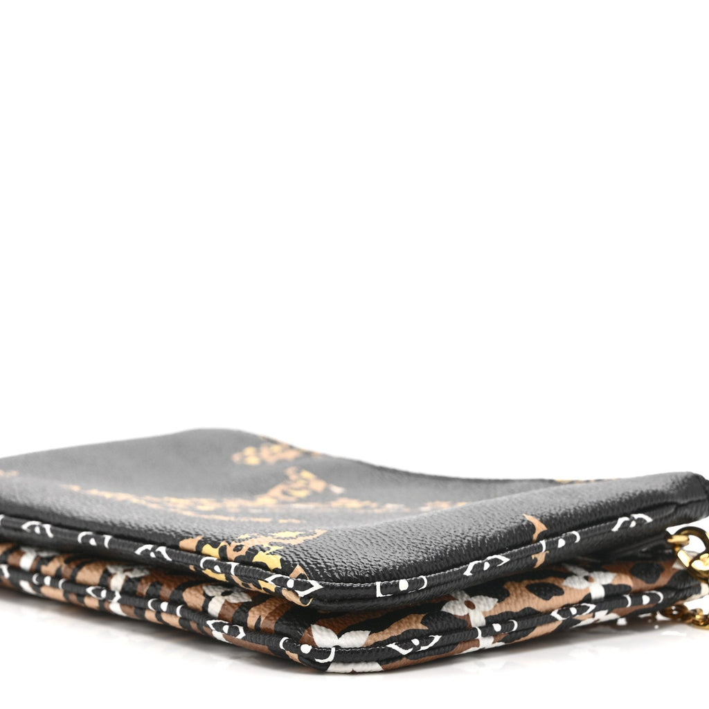 Louis Vuitton Monogram Giant Jungle Pochette Double Zip Black