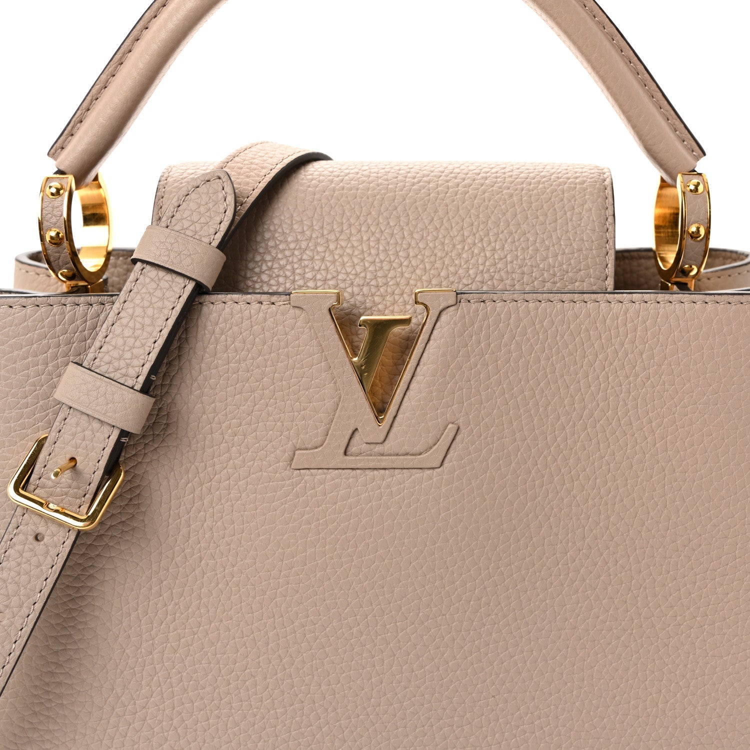 Louis Vuitton Taurillon Capucines PM Galet