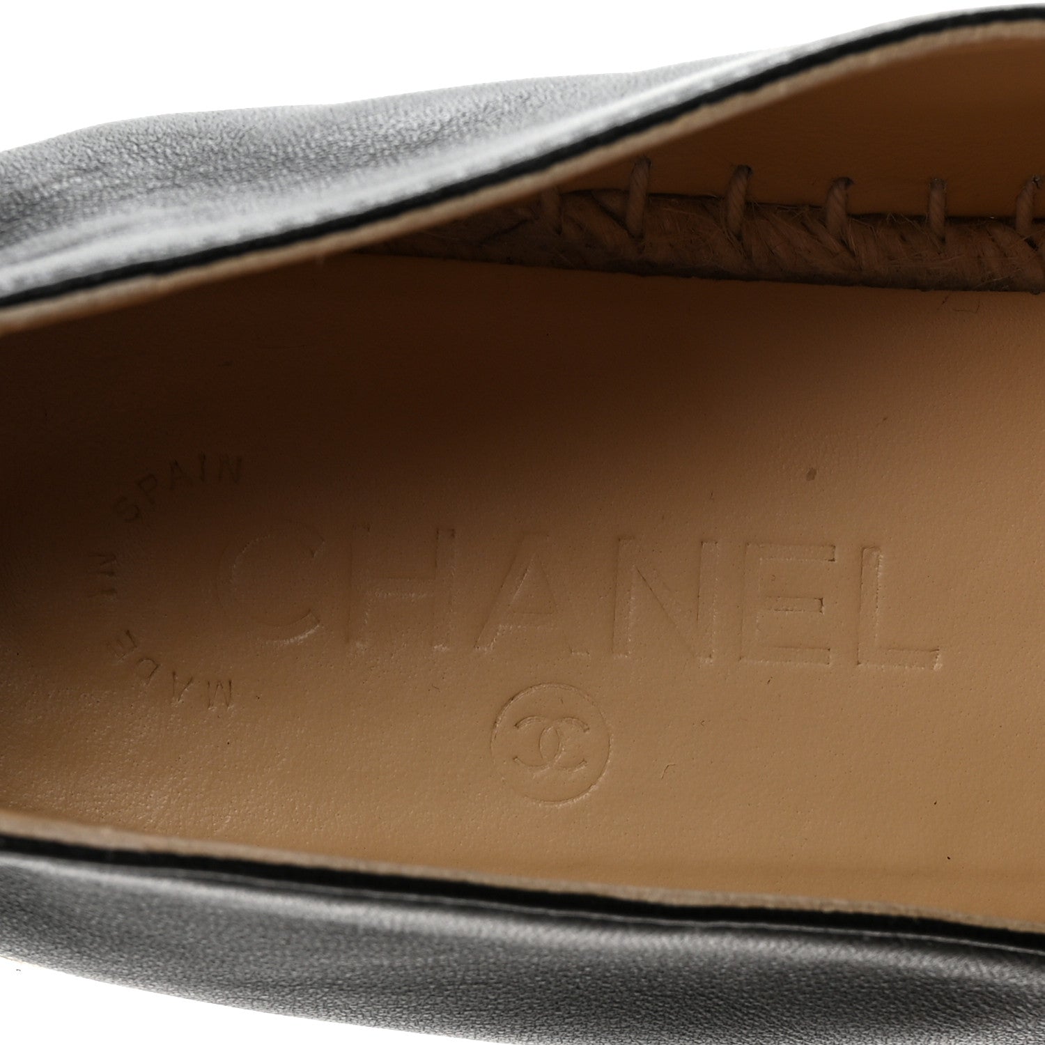 Lambskin CC Espadrilles 38 Black