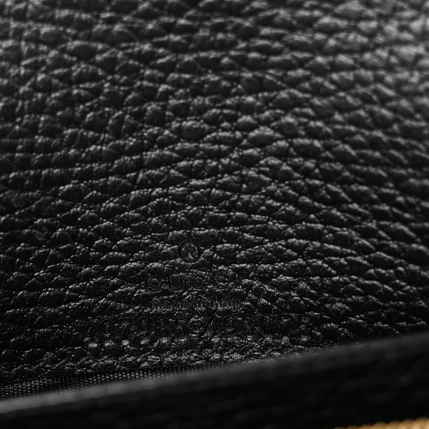 Gucci Calfskin Mini GG Marmont Chain Wallet Black