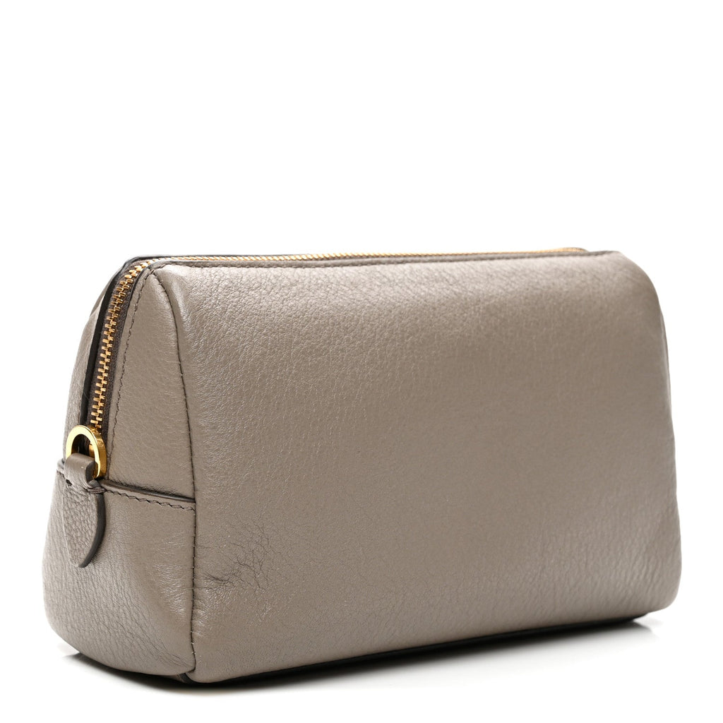 Prada Vitello Daino Cosmetic Pouch Argilla