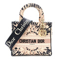 Christian Dior Canvas Embroidered Medium Tie And Dior Lady D-Lite Multicolor