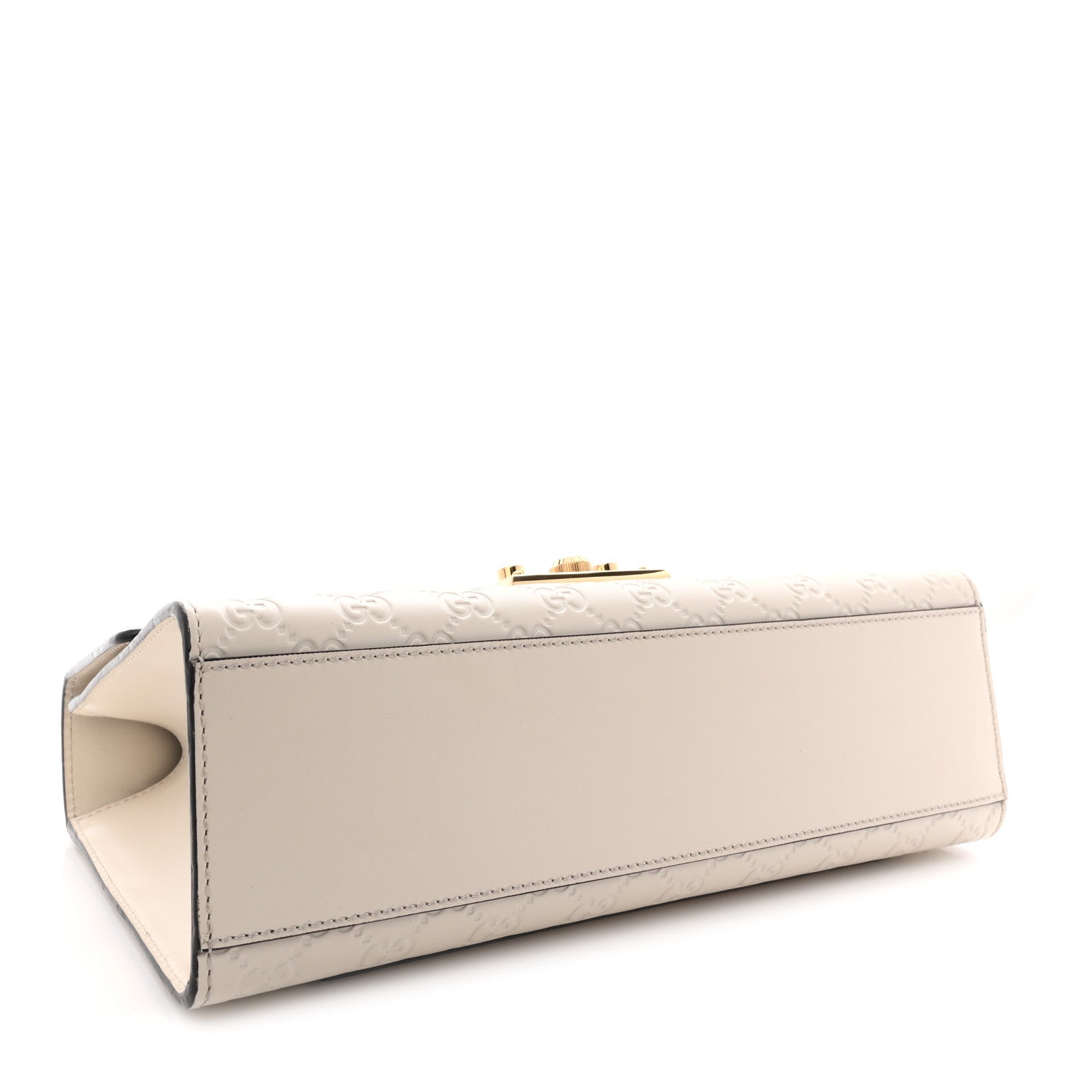 Gucci Guccissima Medium Padlock Shoulder Bag Mystic White