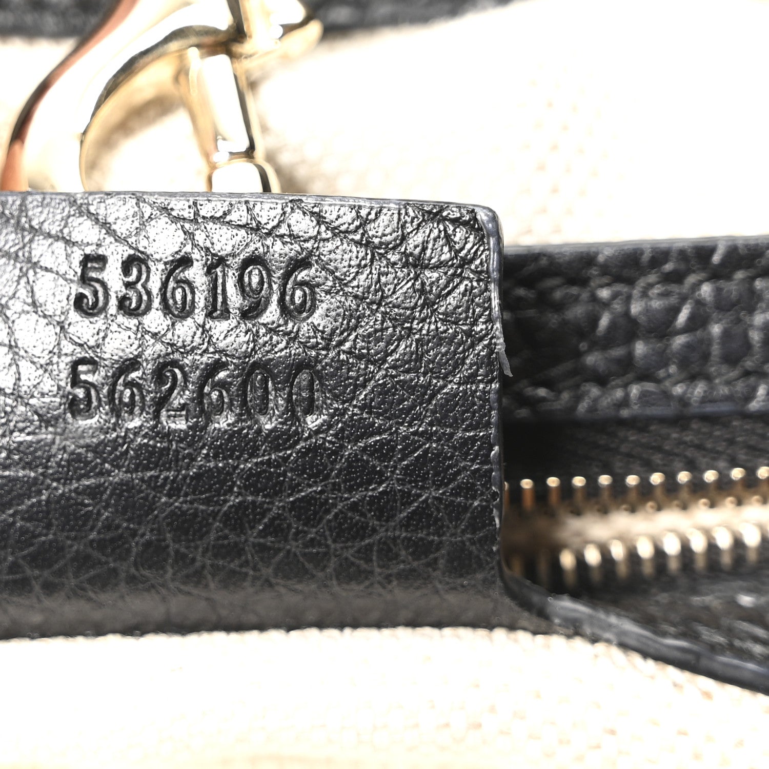 Gucci Pebbled Calfskin Medium Soho Chain Shoulder Bag Black