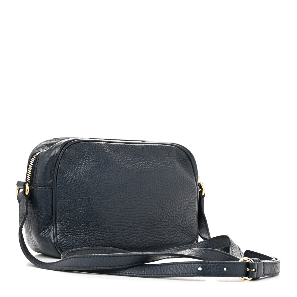 Gucci Pebbled Calfskin Small Soho Disco Bag Blue