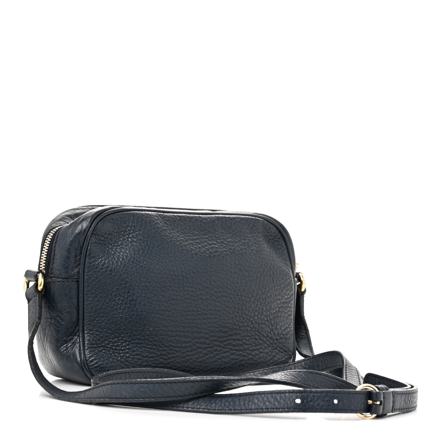 Gucci Pebbled Calfskin Small Soho Disco Bag Blue