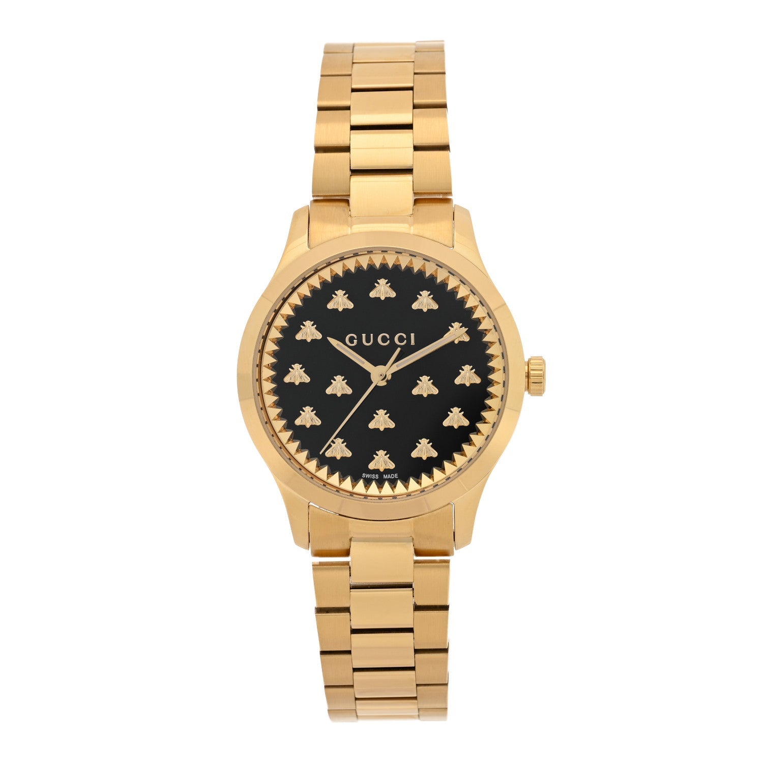 Gucci Stainless Steel 32mm G-Timeless Bee Quartz Watch Black