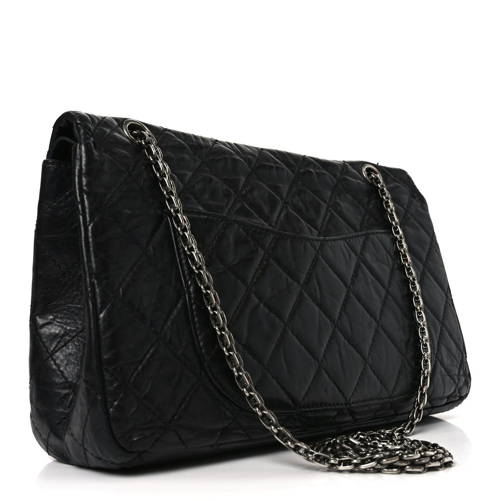 Chanel Aged Calfskin Quilted 2.55 Reissue 226 Flap Black