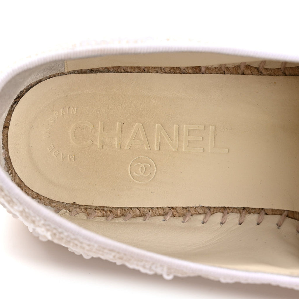 Patent Sequin CC Espadrilles 36 White