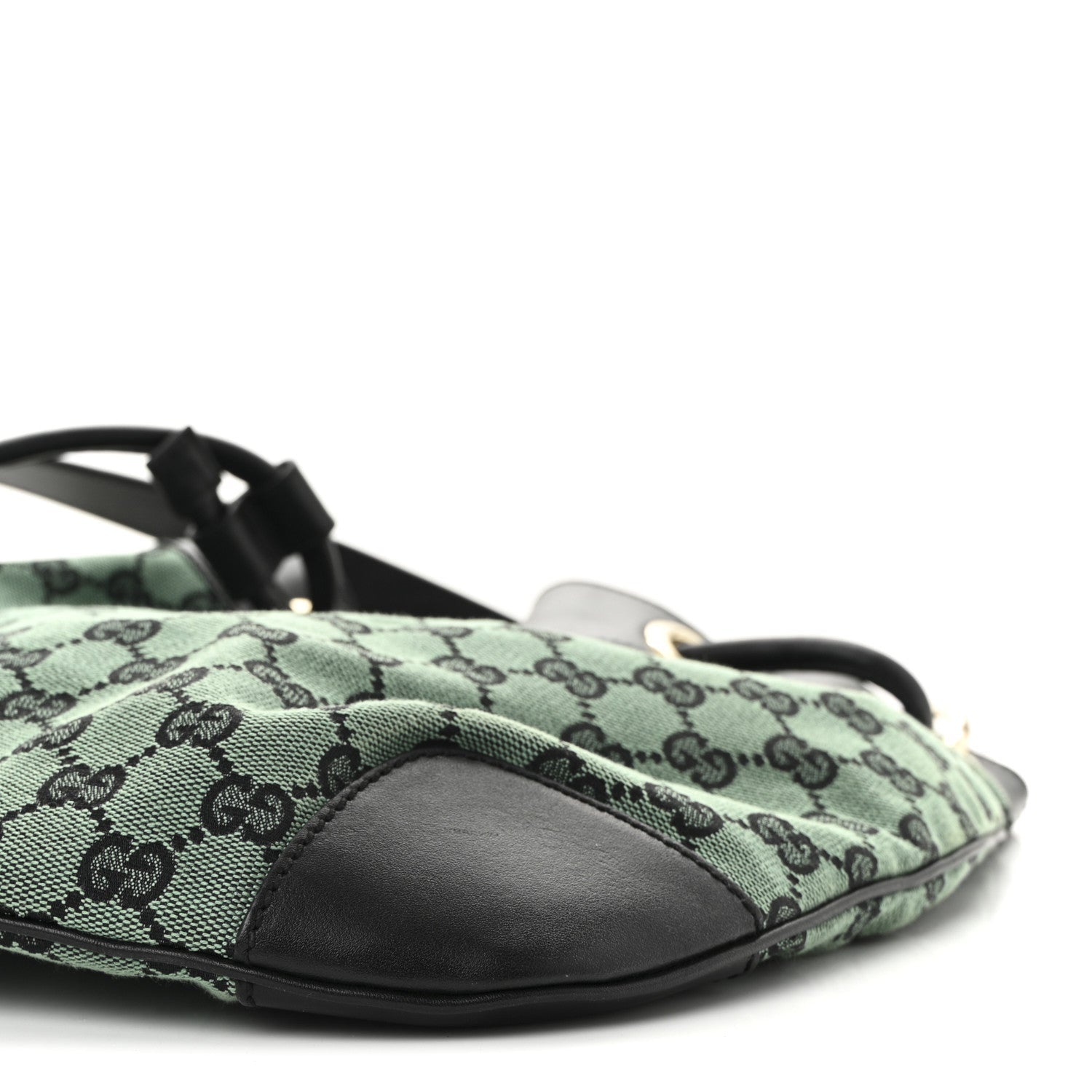 Gucci Monogram Drawstring Shoulder Bag Green
