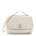 Chanel Caviar Quilted Medium Business Affinity Flap White