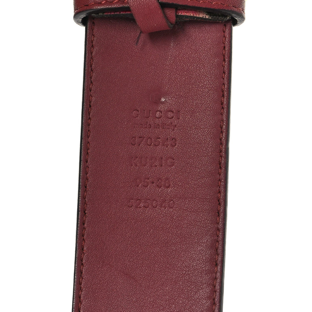 Gucci GG Supreme Monogram Blooms Moon Calfskin Interlocking G 37mm Belt 95 38 Beige Ebony Multicolor Dry Rose