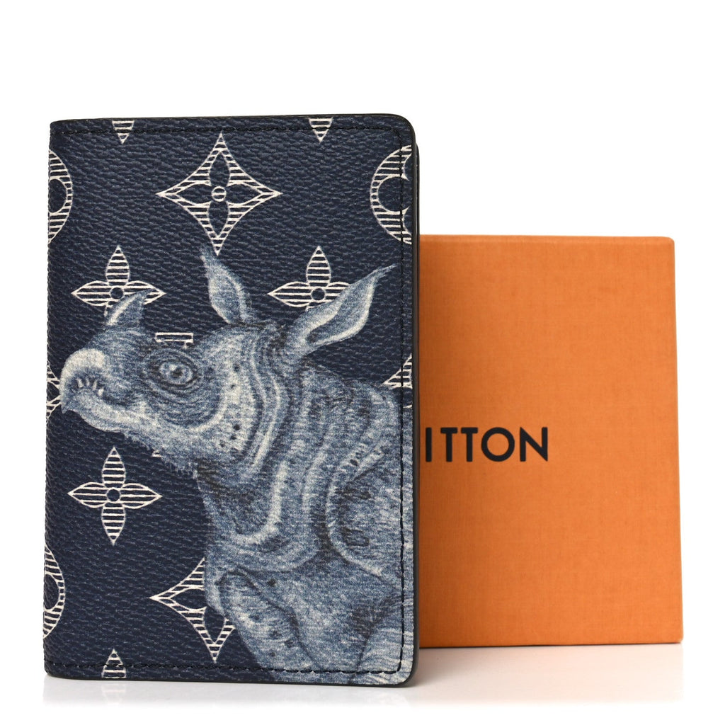 Louis Vuitton Savane Monogram Chapman Rhinoceros Pocket Organizer Encre