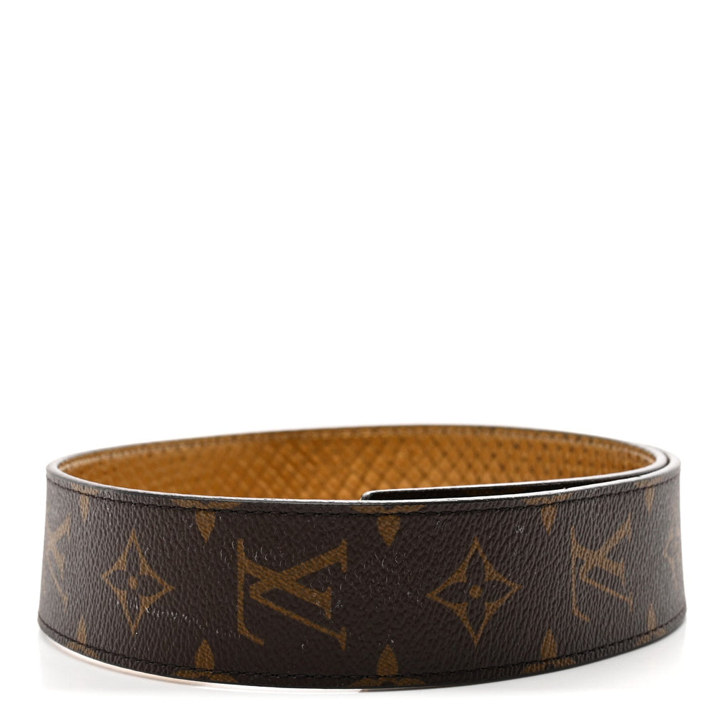 Louis Vuitton Metallic Snakeskin Monogram Bandouliere Shoulder Strap Gold