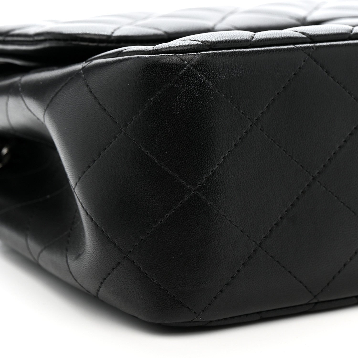 Chanel Lambskin Quilted Jumbo Double Flap Black
