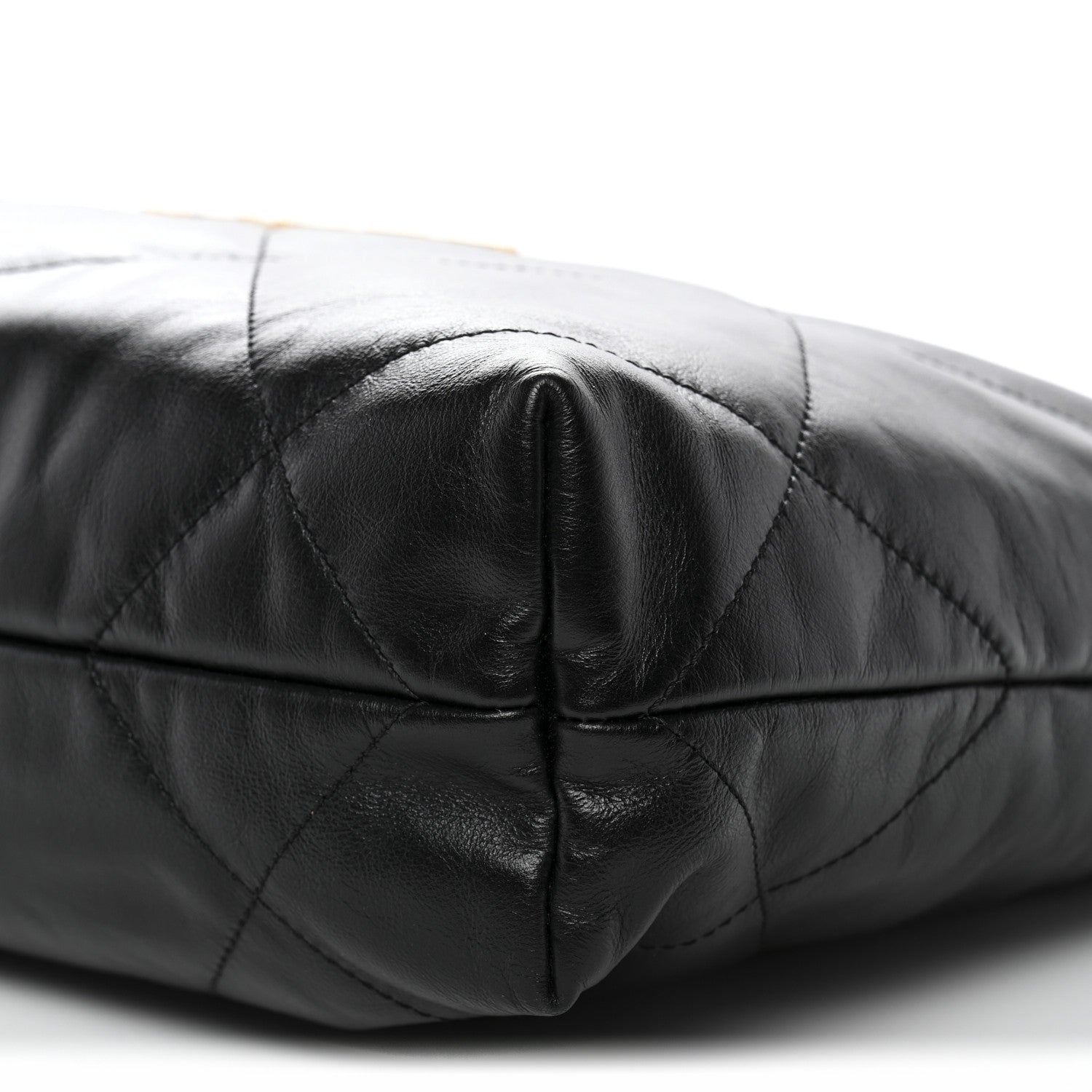 Chanel Shiny Calfskin Quilted Small Chanel 22 Black